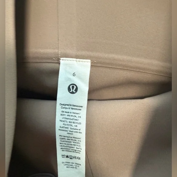 Lululemon Align High Rise Flare Pants Taupe Size 6 Athleisure Yoga